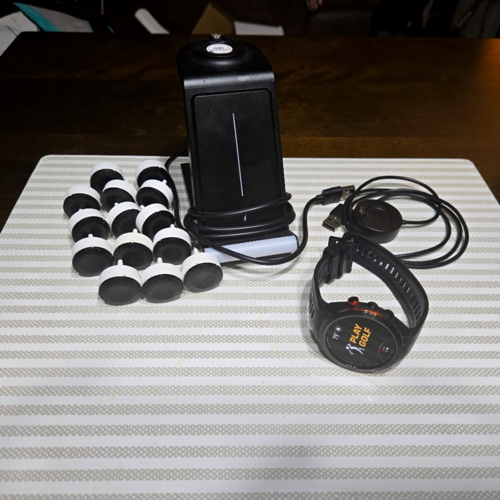 Garmin S70 plus club sensors and charge docks